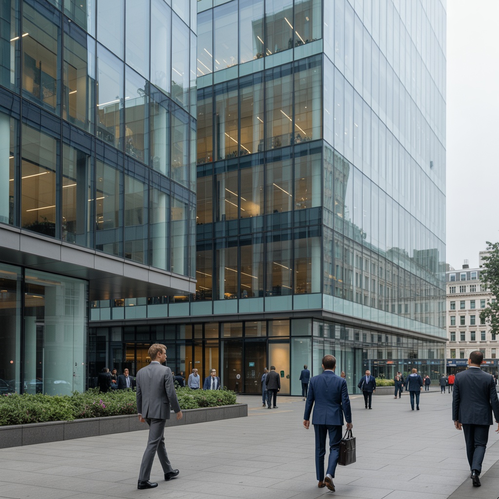 A modern office building in Fitzrovia.